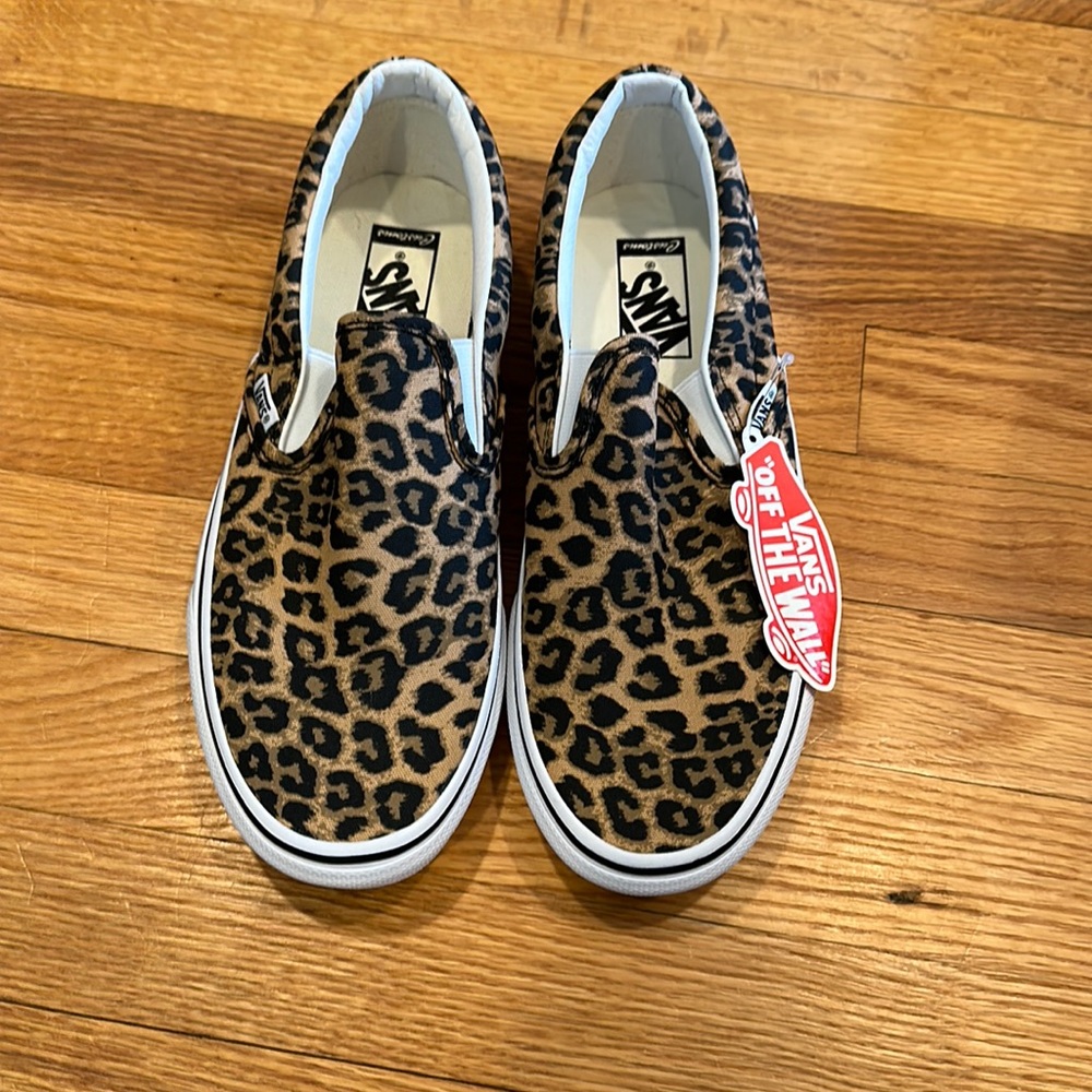 Leopard Print Slip on Vans